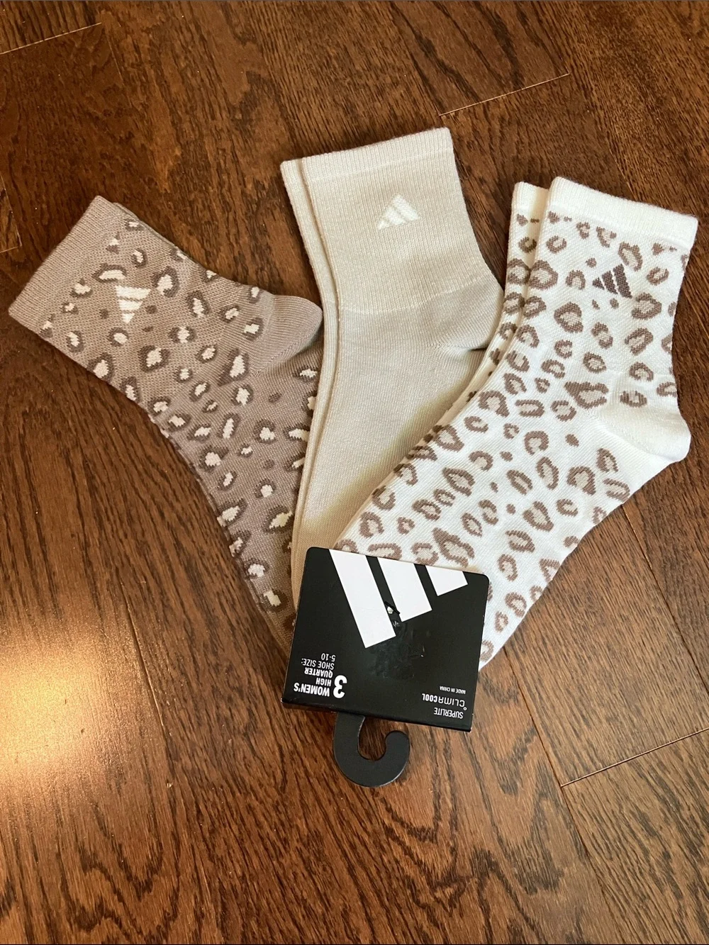 ADIDAS - ‘ Classic Socks ‘ Multi-Color 6 Pack & ‘High Quarter’ Leopard 3 Pack:)